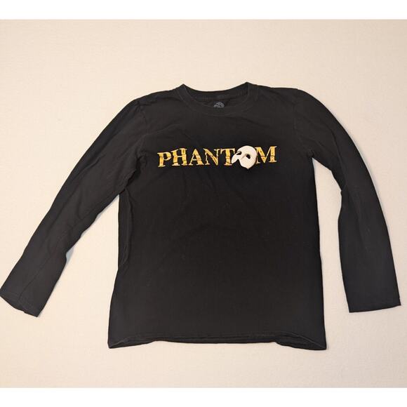 Official Phantom Of The Opera Black Long Sleeve Tee T-shirt Small EUC - Picture 1 of 3